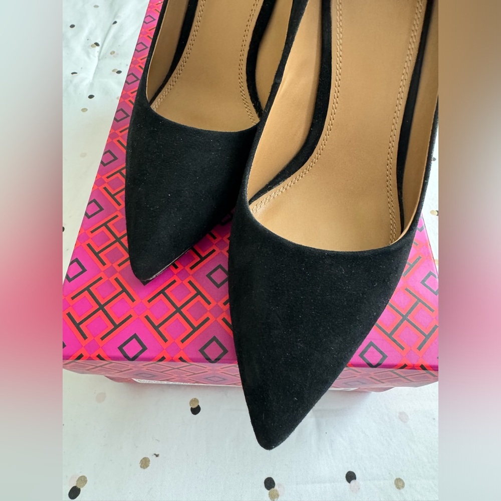 Tory Burch black suede high heels size 6